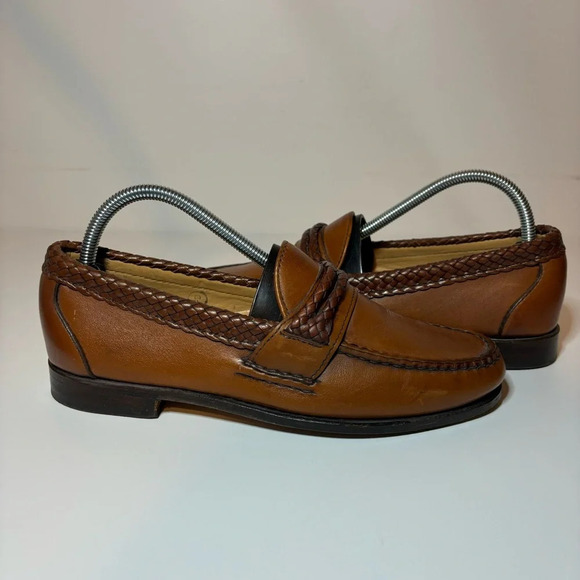 Allen Edmond's Newcomb Leather Slip-On Loafers Men's size 7.5 D made in USA - Picture 5 of 10